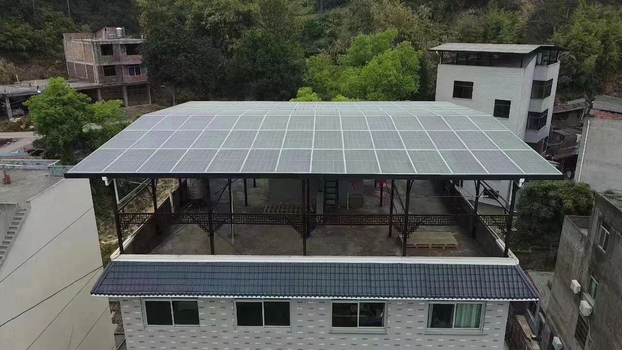 沙河15kw+10kwh自建别墅家庭光伏储能系统